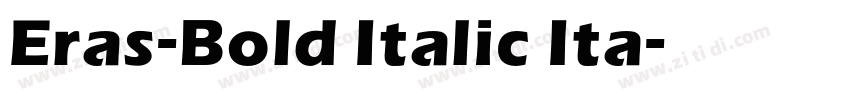 Eras-Bold Italic Ita字体转换